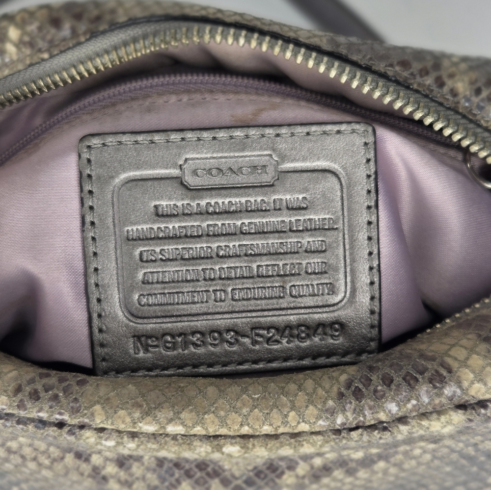 Coach Campbell SilverGray Python Exotic Snakeskin Camera Bag - Picture 4 of 16